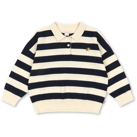 Konges Sløjd Navy Stripe Manis Stickad Pikétröja