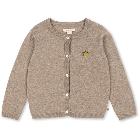 Konges Sløjd Light Brown Mattou Stickad Cardigan