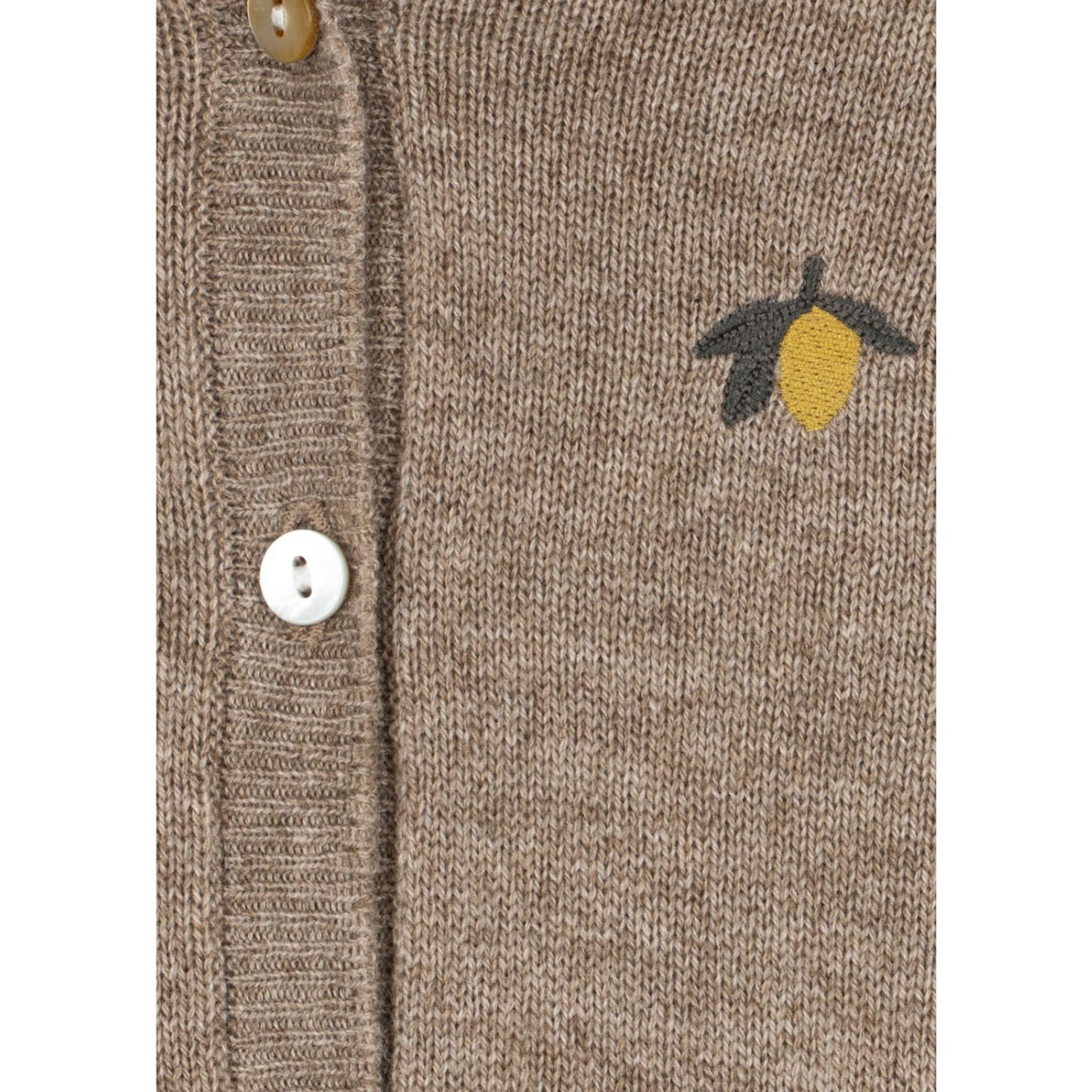 Konges Sløjd Light Brown Mattou Stickad Onesie