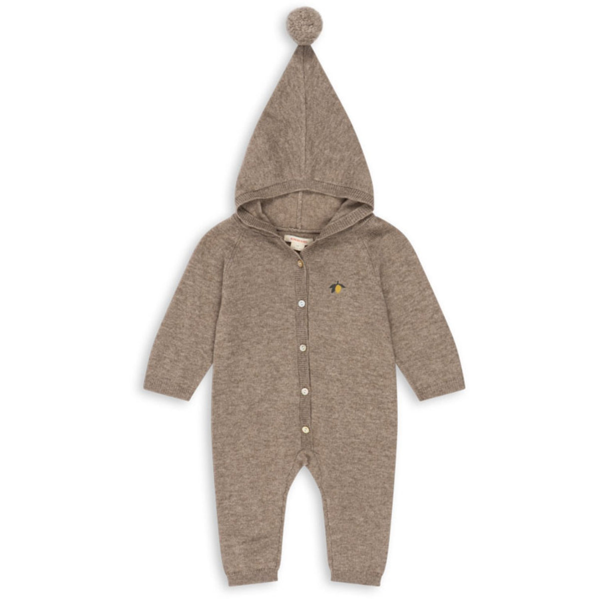 Konges Sløjd Light Brown Mattou Stickad Onesie