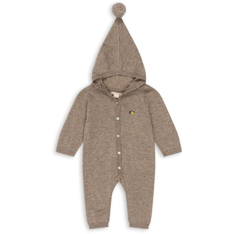 Konges Sløjd Light Brown Mattou Stickad Onesie