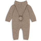 Konges Sløjd Light Brown Mattou Stickad Onesie