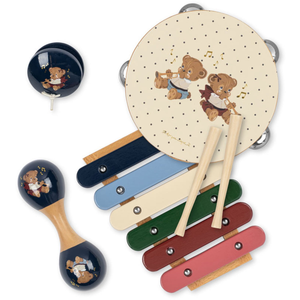 Konges Sløjd Teddy Bear Musik Sets Fsc