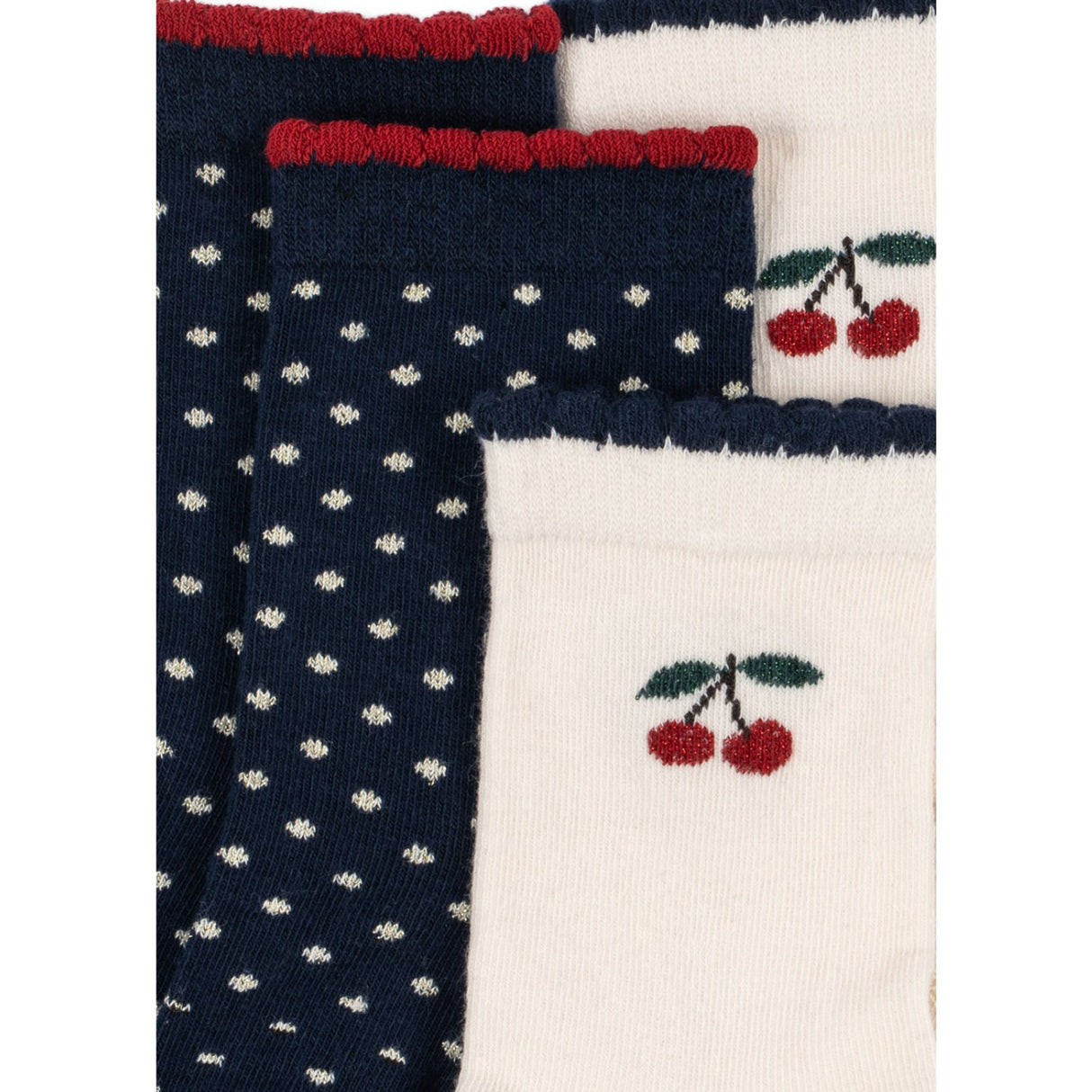 Konges Sløjd Cherry Mix 2 Pack Cherry Dot Strumpor