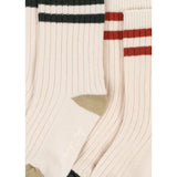 Konges Sløjd Green Stripe 2 Pack Rib Strumpor