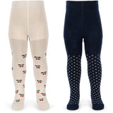 Konges Sløjd Cherry Mix 2 Pack Cherry Dot Strumpbyxar