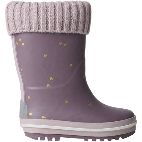 Name It Flint Gold Heart Nmfnoa Thermo Rubberboot Stickad Heart Noos