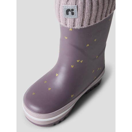 Name It Flint Gold Heart Nmfnoa Thermo Rubberboot Stickad Heart Noos