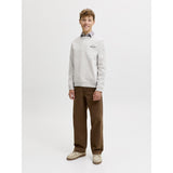 Jack & Jones Junior White Melange Jornorrebro Typo Back Sweat Cn Jnr