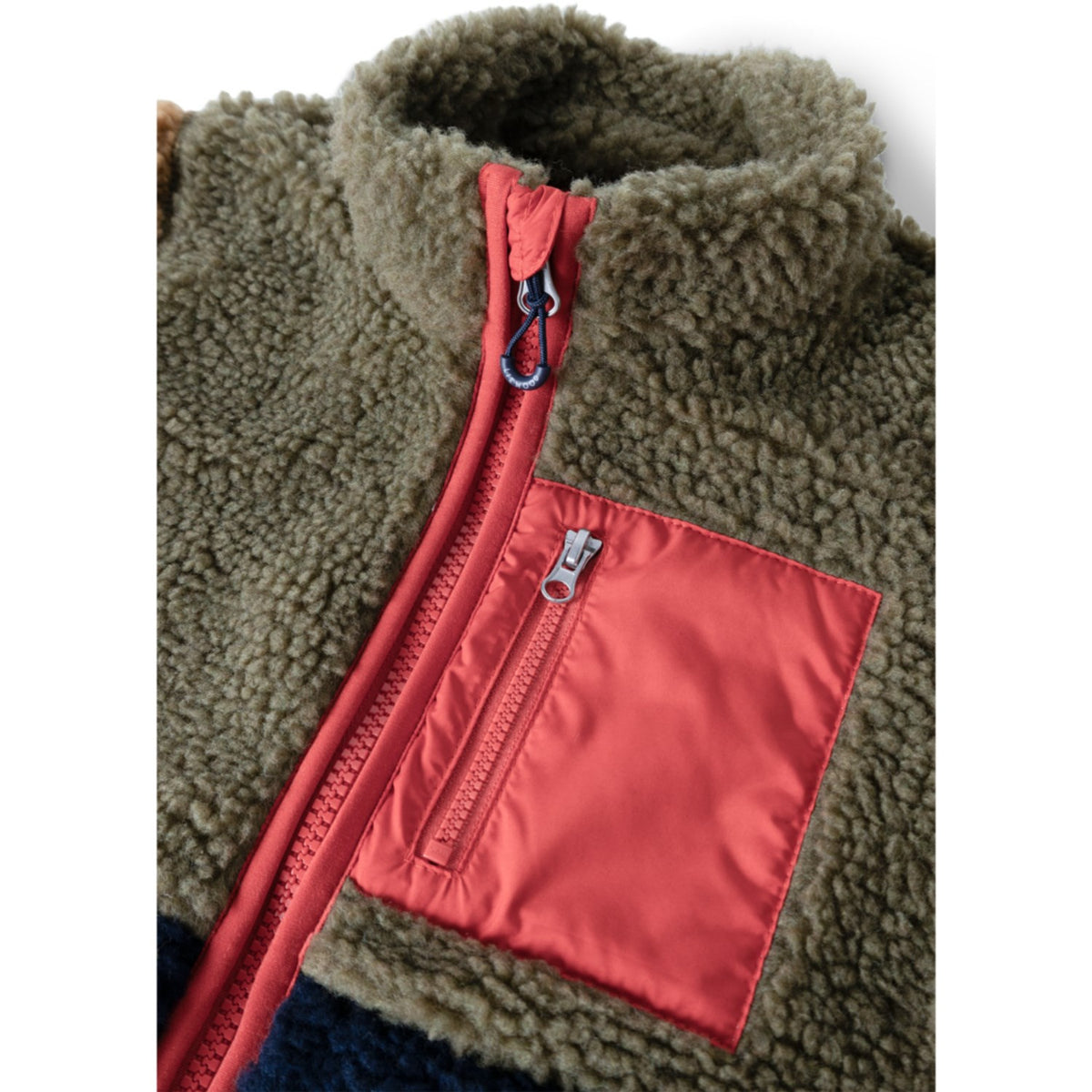 LIEWOOD Army Brown Multi Mix Nolan Pile Jacka