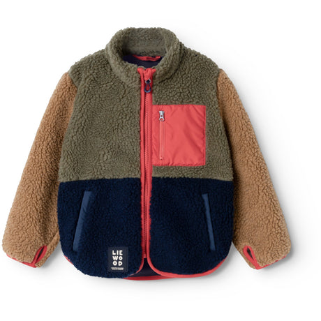 LIEWOOD Army Brown Multi Mix Nolan Pile Jacka