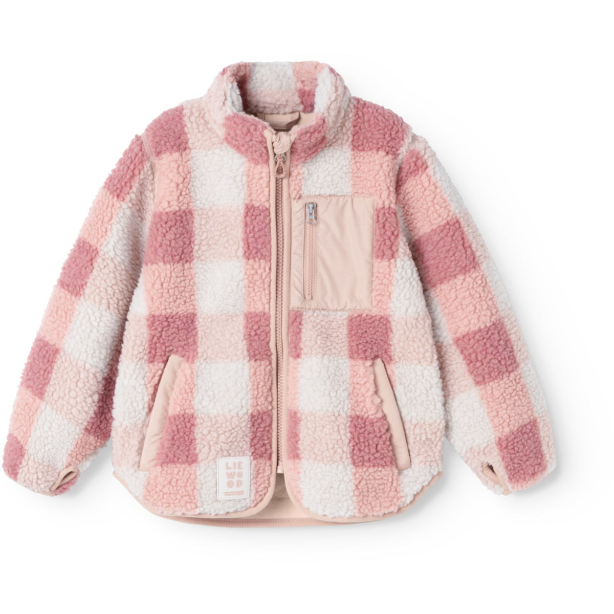 LIEWOOD Mega Check / Rose Blush Nolan Pile Jacka