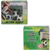 Dino World + Action Football Eraser Sett