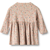 Wheat Grey Cloud Flowers Jersey Klänning L/S Emmy