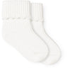 MarMar Gentle White Newborn Strumpor Scallop 2-pack Strumpor