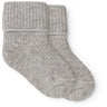 MarMar Light Grey Melange Newborn Strumpor 2-pack Strumpor
