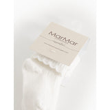 MarMar Gentle White Newborn Strumpor Scallop 2-pack Strumpor
