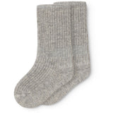 MarMar Light Grey Melange Newborn Strumpor 2-pack Strumpor