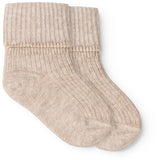 MarMar Light Beige Mel. Newborn Strumpor 2-pack Strumpor