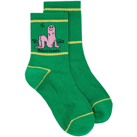 Bobo Choses Green Long Puff Kort Strumpor