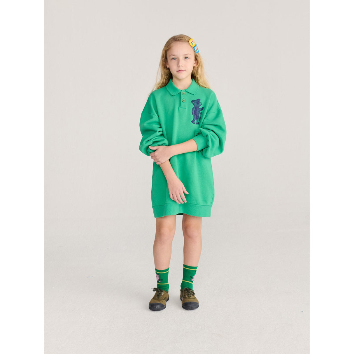 Bobo Choses Green Long Puff Kort Strumpor