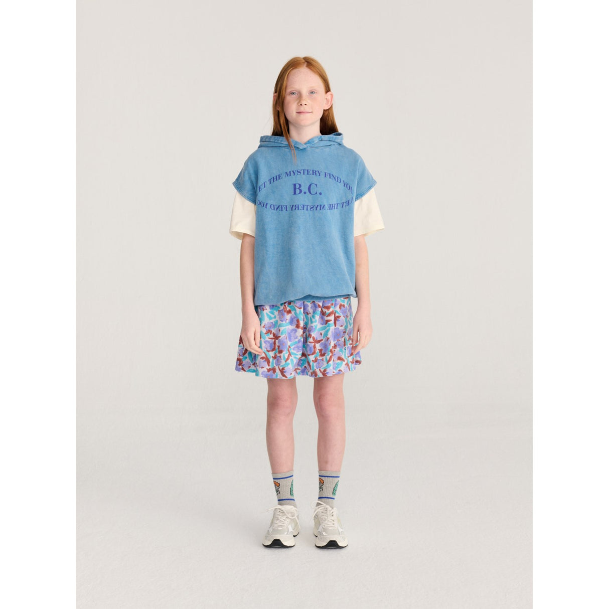 Bobo Choses Light Heather Grey Hug Hairy Monster Kort Strumpor