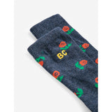 Bobo Choses Violet Stamp Bloom All Över Long Strumpor