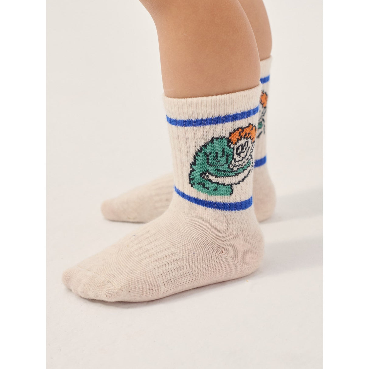 Bobo Choses Offwhite Hug Hairy Monster Kort Strumpor