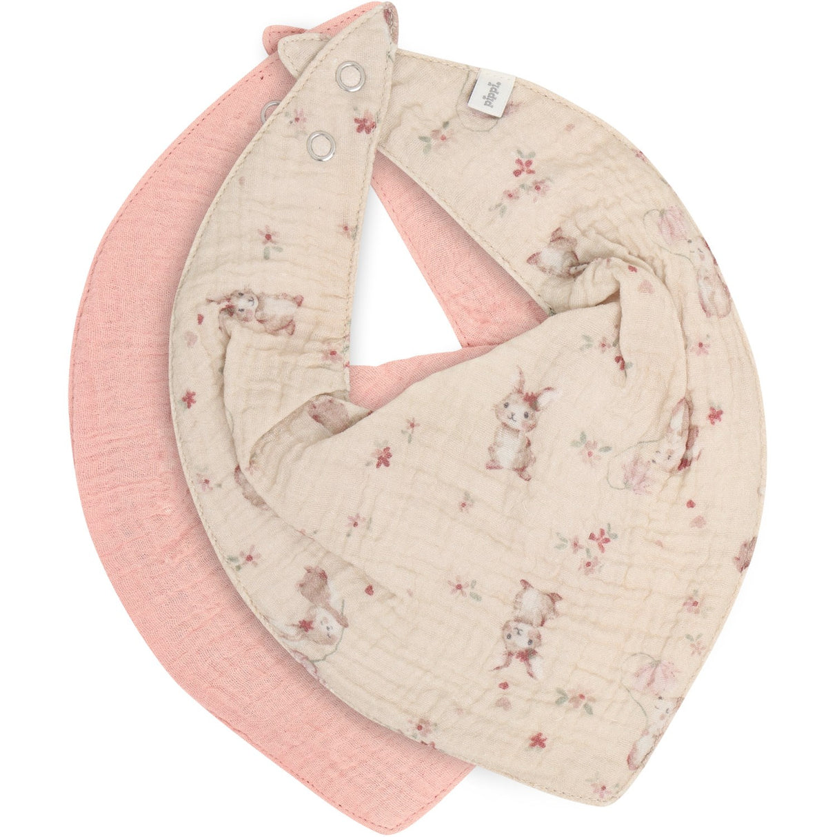 Pippi Rose Tan Haklapp Muslin M/ Aop (2-Pack)