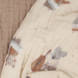 Pippi Mocha Meringue Haklapp Muslin M/ Aop (2-Pack)
