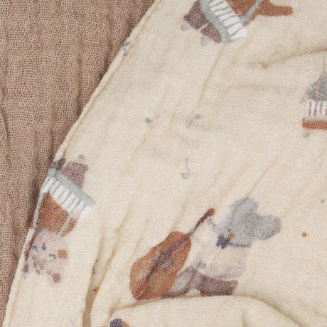 Pippi Mocha Meringue Haklapp Muslin M/ Aop (2-Pack)