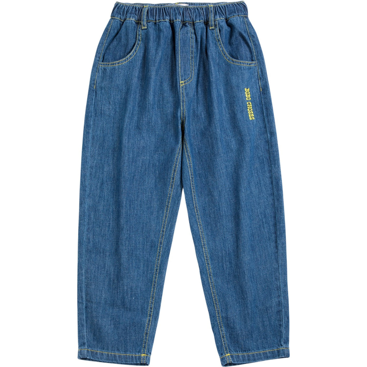 Bobo Choses Midnight Blue Taxi Saurus Tag Denim Byxor