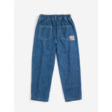 Bobo Choses Midnight Blue Taxi Saurus Tag Denim Byxor