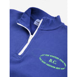 Bobo Choses Navy Blue Mystery Bc Half Zipped Sweatshirt