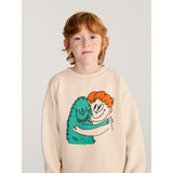 Bobo Choses Beige Hug Hairy Monster Sweatshirt