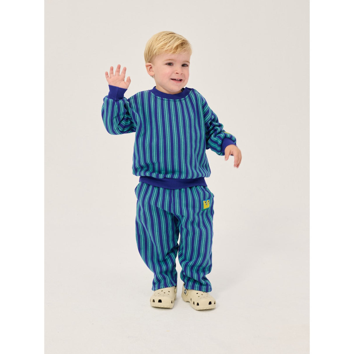 Bobo Choses Blue Booo Bo Choses Tag Stripes Jogging Byxor