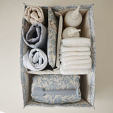 Mushie Blue Flowers Mushie Diaper Caddy - Blue Flowers