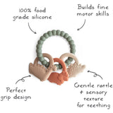 Mushie Dried Thyme Mushie Dino Teething Ring