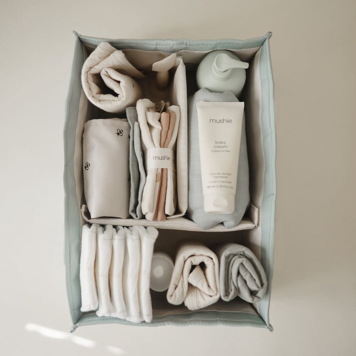 Mushie Roman Green Mushie Diaper Caddy - Roman Green