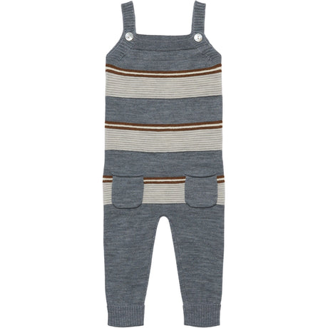 FUB Steel/Light Grey Melange Baby Ottoman Overalls