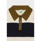 FUB Ecru/Navy Striped Pikétröja