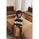 FUB Ecru/Navy Striped Pikétröja