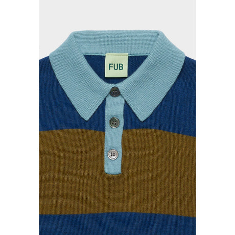 FUB Deep Indigo/Moss Striped Pikétröja