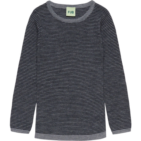 FUB Steel/Dark Navy Rib Blus