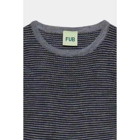 FUB Steel/Dark Navy Rib Blus