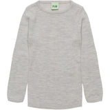 FUB Light Grey Melange Rib Blus