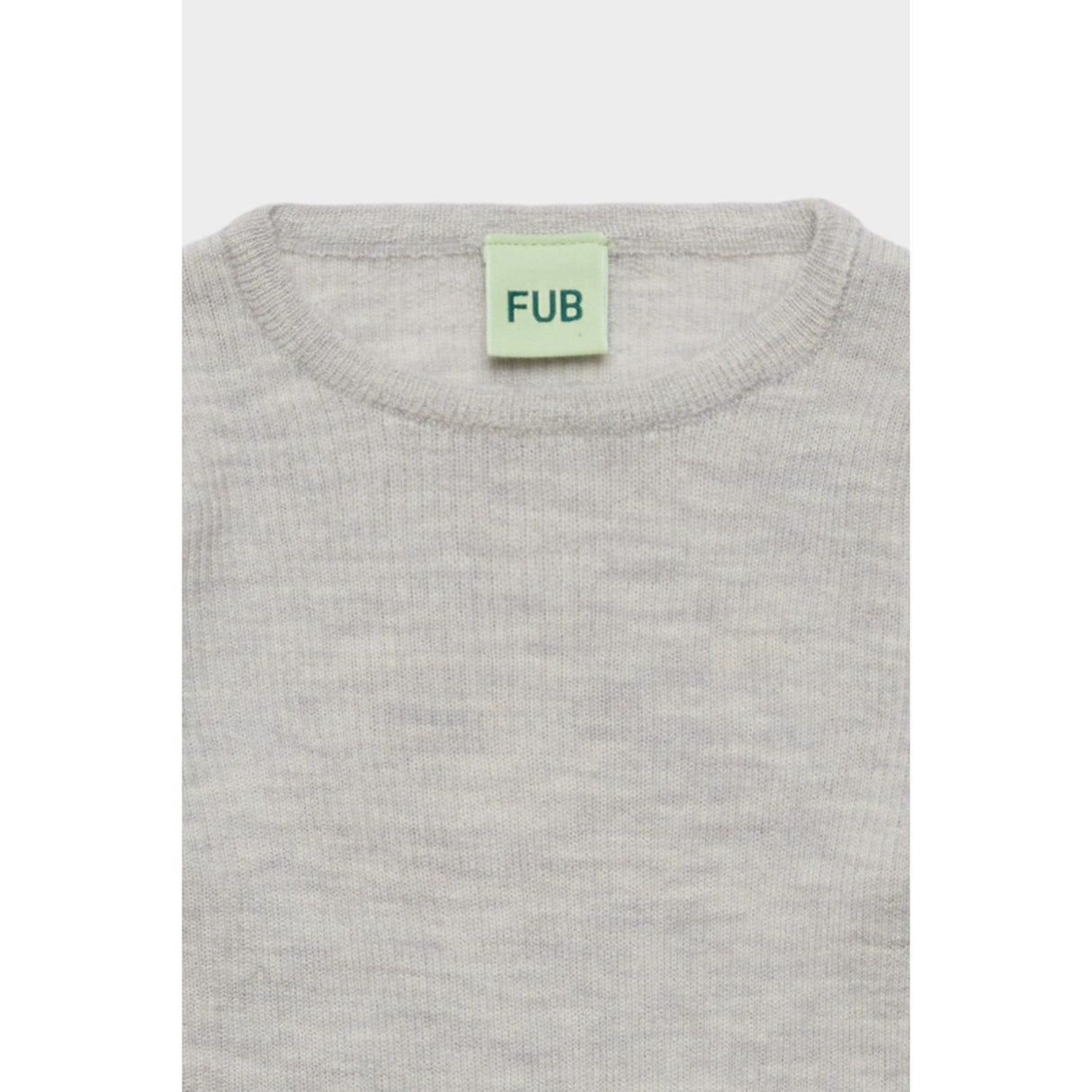FUB Light Grey Melange Rib Blus