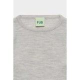 FUB Light Grey Melange Rib Blus