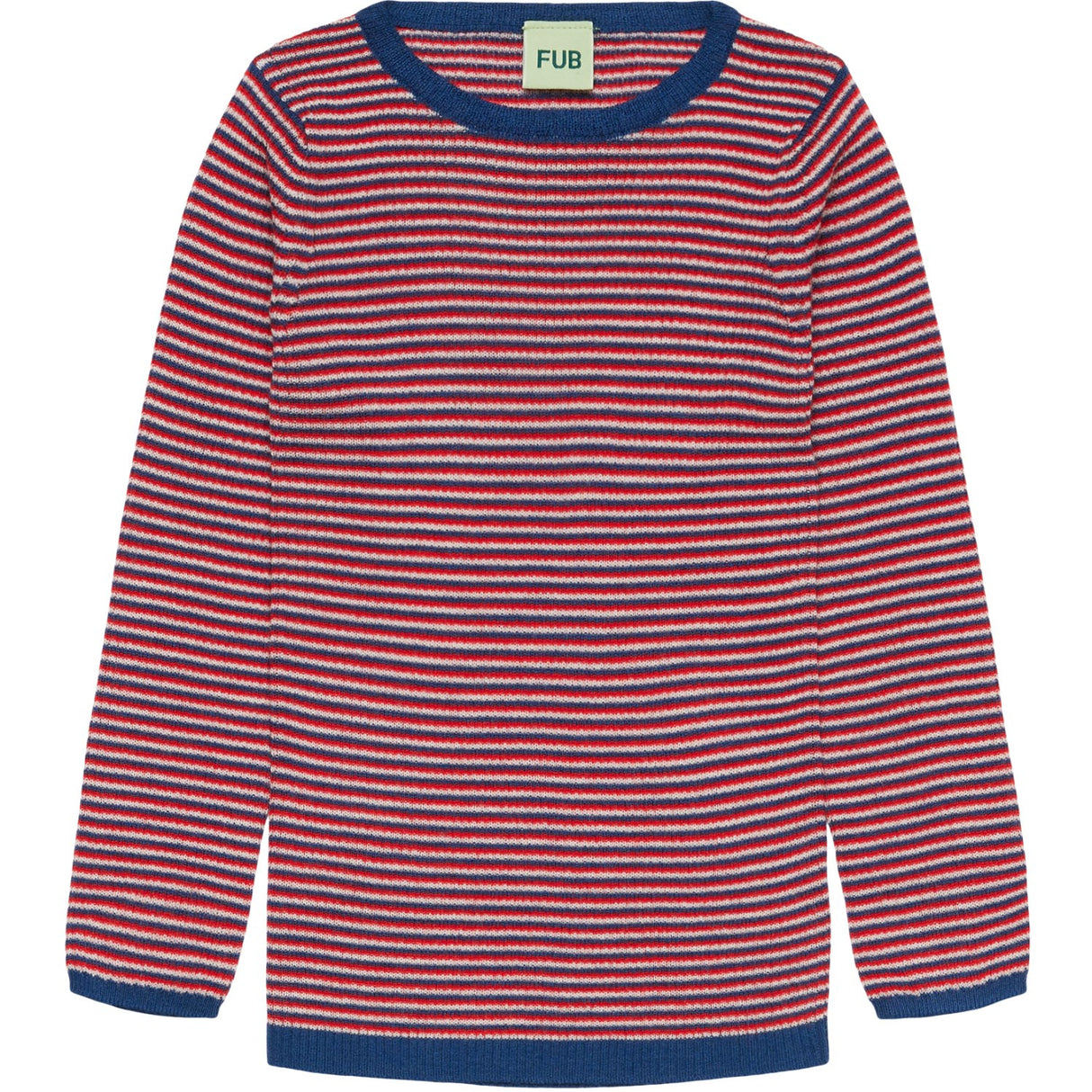 FUB Ecru/Classic Red/Deep Indigo Rib Blus