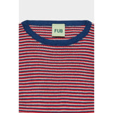 FUB Ecru/Classic Red/Deep Indigo Rib Blus